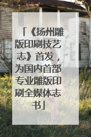 《扬州雕版印刷技艺志》首发，为国内首部专业雕版印刷全媒体志书