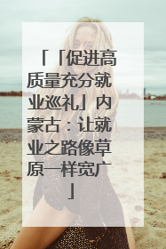 「促进高质量充分就业巡礼」内蒙古：让就业之路像草原一样宽广