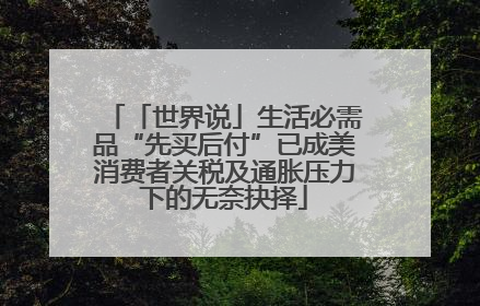 「世界说」生活必需品“先买后付”已成美消费者关税及通胀压力下的无奈抉择