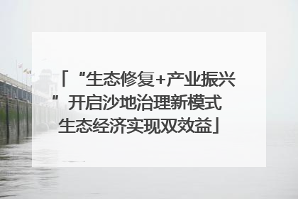 “生态修复+产业振兴”开启沙地治理新模式 生态经济实现双效益