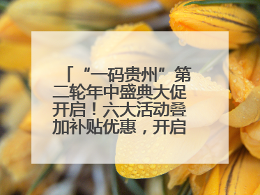 “一码贵州”第二轮年中盛典大促开启！六大活动叠加补贴优惠，开启省钱购物新体验