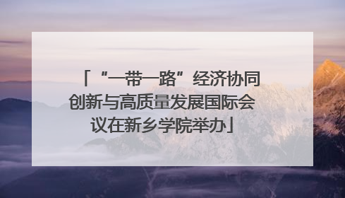 “一带一路”经济协同创新与高质量发展国际会议在新乡学院举办