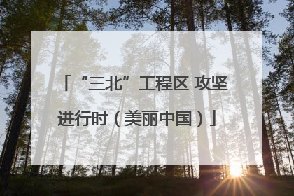 “三北”工程区 攻坚进行时（美丽中国）