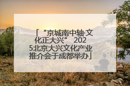 “京城南中轴·文化正大兴” 2025北京大兴文化产业推介会于成都举办