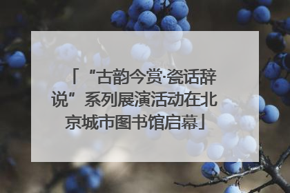 “古韵今赏·瓷话辞说”系列展演活动在北京城市图书馆启幕