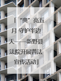 “典”亮五月 守护半边天——新野县法院开展普法宣传活动