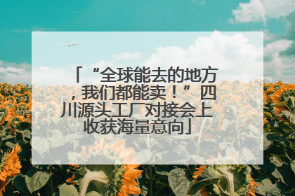 “全球能去的地方，我们都能卖！”四川源头工厂对接会上收获海量意向