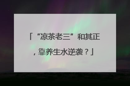 “凉茶老三”和其正，靠养生水逆袭？