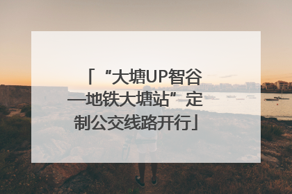 “大塘UP智谷—地铁大塘站”定制公交线路开行