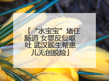 “水宝宝”堵住肠道 女婴反复呕吐 武汉医生帮患儿无创脱险