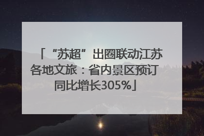 “苏超”出圈联动江苏各地文旅：省内景区预订同比增长305%