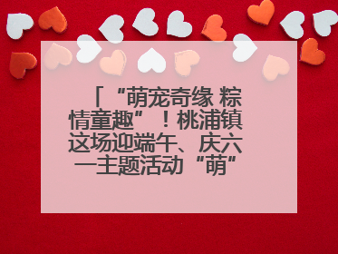 “萌宠奇缘 粽情童趣”！桃浦镇这场迎端午、庆六一主题活动“萌”翻全场～