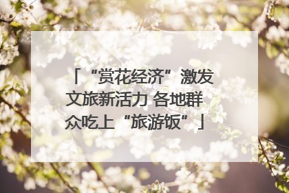 “赏花经济”激发文旅新活力 各地群众吃上“旅游饭”