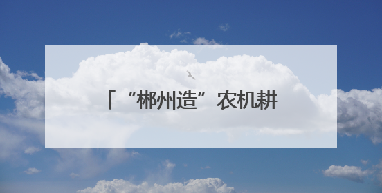 “郴州造”农机耕耘非洲好“丰”景