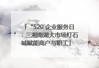 “520 企业服务日”：三湘南湖大市场灯石城赋能商户与职工