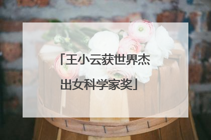 王小云获世界杰出女科学家奖