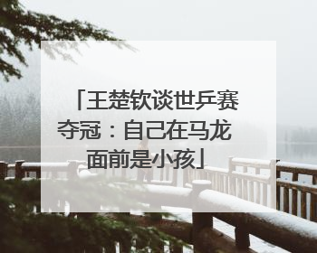 王楚钦谈世乒赛夺冠：自己在马龙面前是小孩