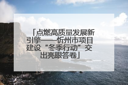 点燃高质量发展新引擎——忻州市项目建设“冬季行动”交出亮眼答卷