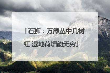 石狮：万绿丛中几树红 湿地荷塘韵无穷