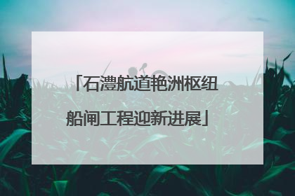 石澧航道艳洲枢纽船闸工程迎新进展