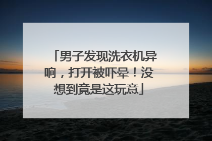 男子发现洗衣机异响，打开被吓晕！没想到竟是这玩意