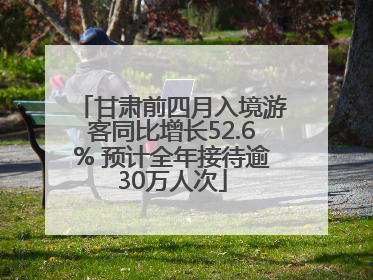甘肃前四月入境游客同比增长52.6% 预计全年接待逾30万人次