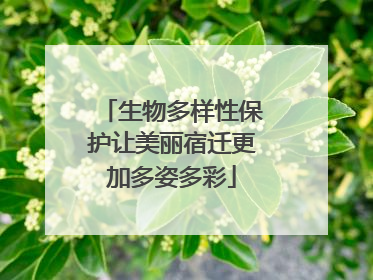 生物多样性保护让美丽宿迁更加多姿多彩