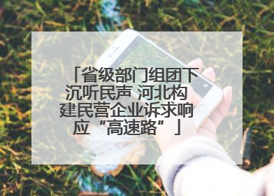 省级部门组团下沉听民声 河北构建民营企业诉求响应“高速路”