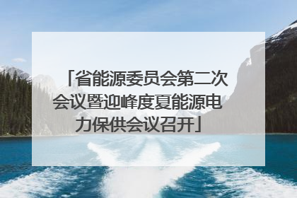 省能源委员会第二次会议暨迎峰度夏能源电力保供会议召开