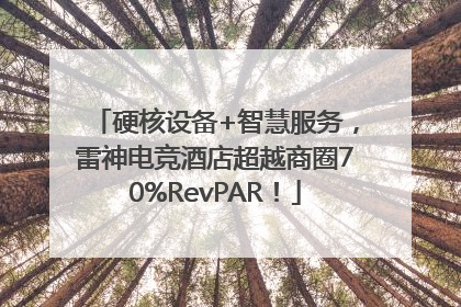 硬核设备+智慧服务，雷神电竞酒店超越商圈70%RevPAR！
