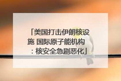 美国打击伊朗核设施 国际原子能机构：核安全急剧恶化