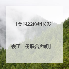 美国22位州长发表了一份联合声明