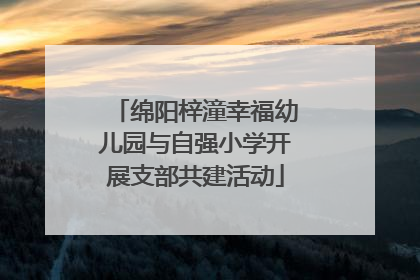 绵阳梓潼幸福幼儿园与自强小学开展支部共建活动