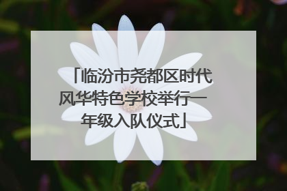 临汾市尧都区时代风华特色学校举行一年级入队仪式