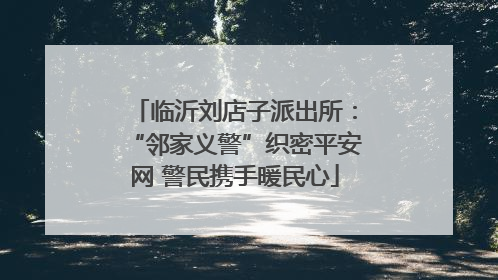 临沂刘店子派出所：“邻家义警”织密平安网 警民携手暖民心