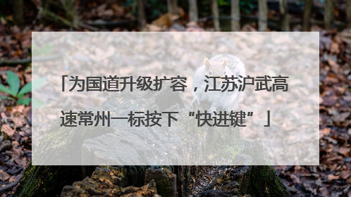 为国道升级扩容，江苏沪武高速常州一标按下“快进键”