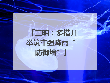 三明：多措并举筑牢强降雨“防御墙”