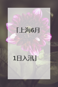 上海6月1日入汛