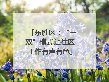 东胜区：“三双”模式让社区工作有声有色