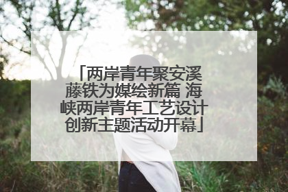 两岸青年聚安溪 藤铁为媒绘新篇 海峡两岸青年工艺设计创新主题活动开幕