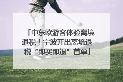 中东欧游客体验离境退税！宁波开出离境退税“即买即退”首单