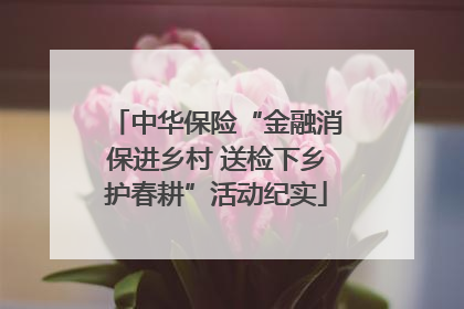 中华保险“金融消保进乡村 送检下乡护春耕”活动纪实
