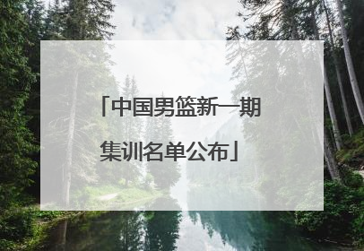 中国男篮新一期集训名单公布