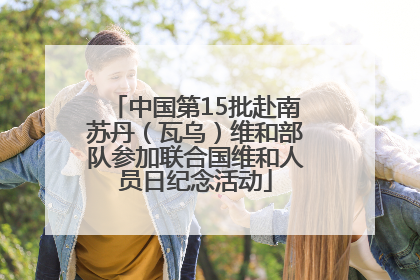中国第15批赴南苏丹（瓦乌）维和部队参加联合国维和人员日纪念活动