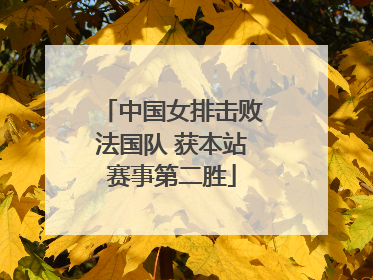 中国女排击败法国队 获本站赛事第二胜