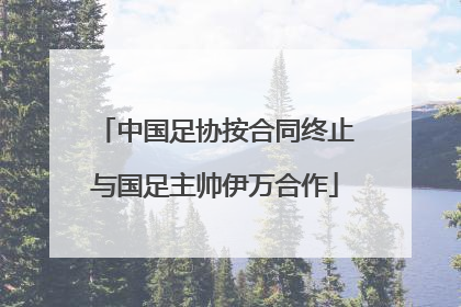 中国足协按合同终止与国足主帅伊万合作
