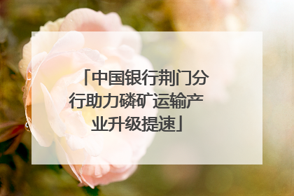 中国银行荆门分行助力磷矿运输产业升级提速