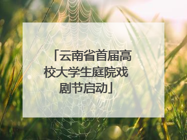云南省首届高校大学生庭院戏剧节启动