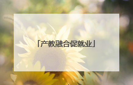 产教融合促就业