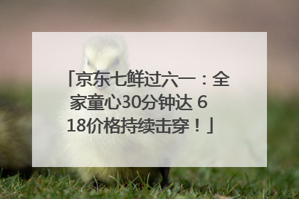 京东七鲜过六一：全家童心30分钟达 618价格持续击穿！